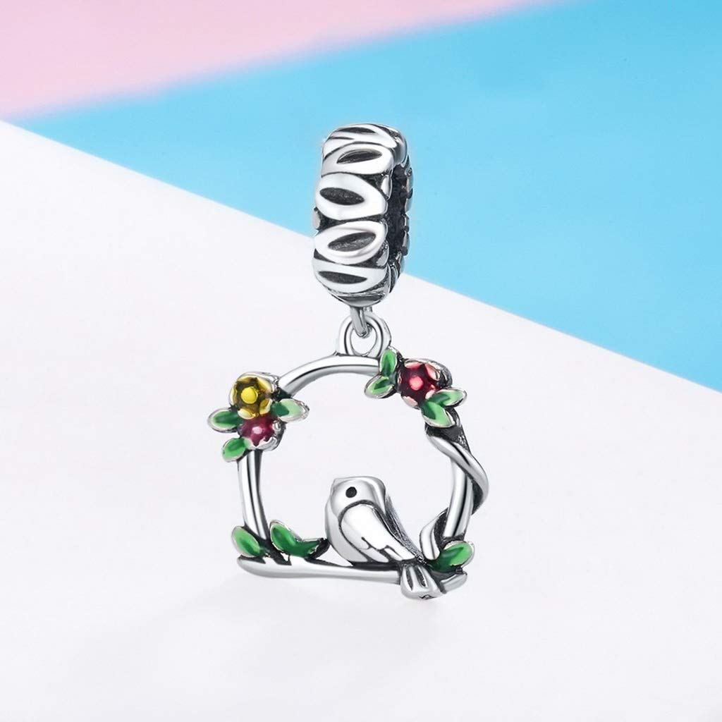 PAHALA 925 Strling Silver Enamel Herald of Spring Bird Charms