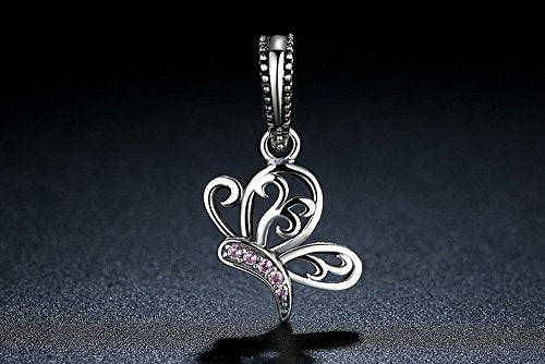 PAHALA 925 Strling Silver 4 Styles Animal Shaped with Crystals Pendant Fit Bracelets Bangles Necklace