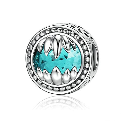 PAHALA 925 Strling Silver Animal Holiding with Crystal Charms Fit Bracelets Necklace