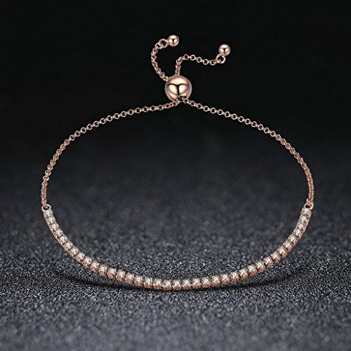 PAHALA 925 Sterling Silver Luminous Strand Tennis Bracelet Bangle