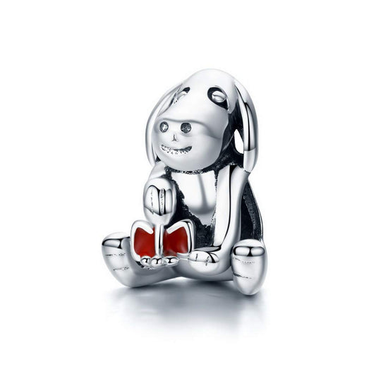 PAHALA 925 Strling Silver Dog Animal Doggy Crystal Charms