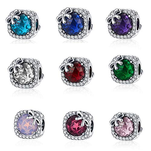 PAHALA 925 Strling Silver Radiant Hearts Bead with Crystals Charm Bead