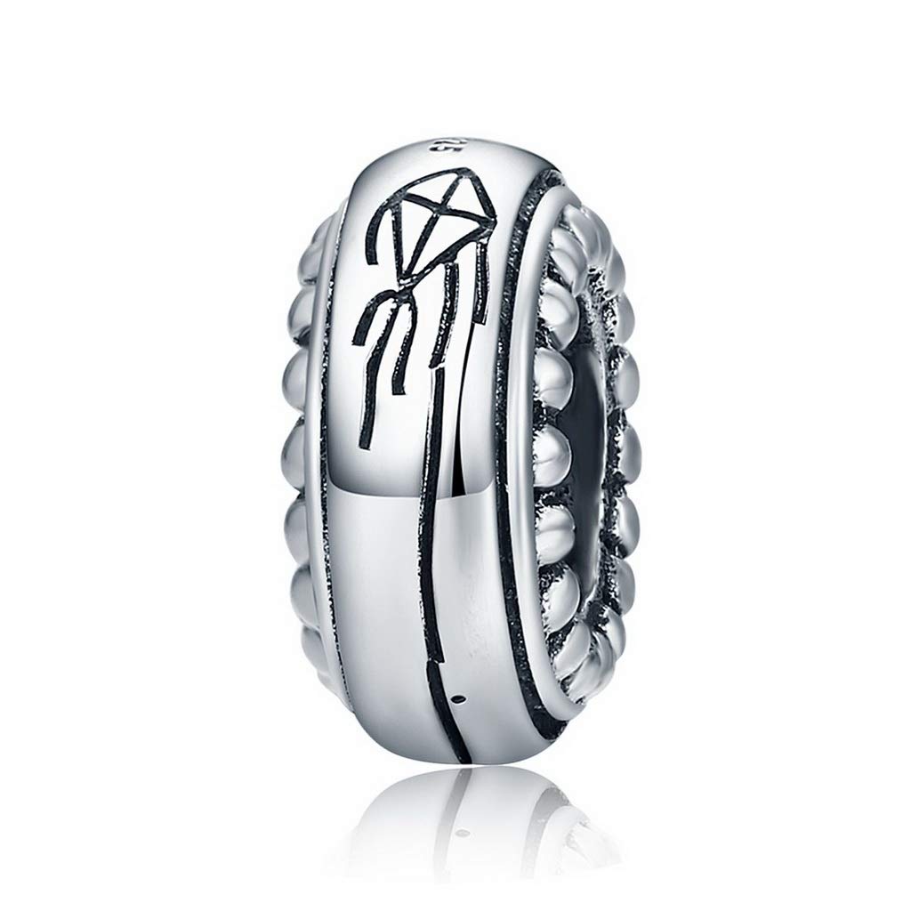 PAHALA 925 Strling Silver Kite Memory Engrave Charms