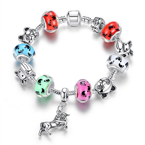 PAHALA Footprint Friendship Munaro Beads Charm Bracelets Bangles