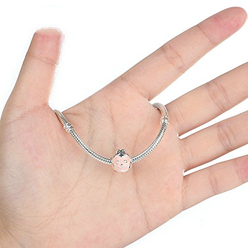 PAHALA 925 Strling Silver Monkey Face with Crystals Charms Pendant Fit Bracelets Necklace