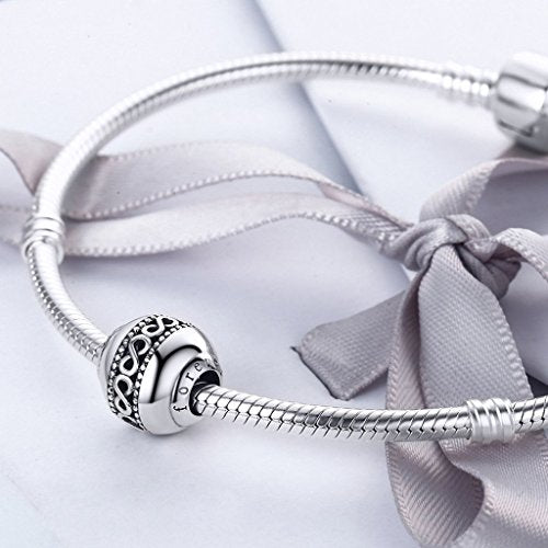PAHALA 925 Strling Silver Infinity Element Love Charms Fit Bracelets Necklace