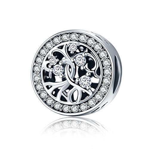 PAHALA 925 Strling Silver Tree of Life Crystal Charms