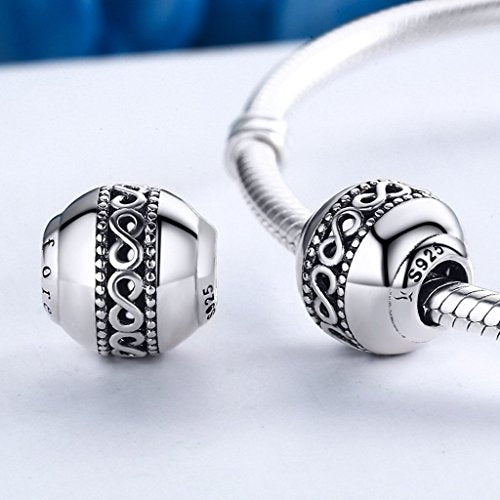 PAHALA 925 Strling Silver Infinity Element Love Charms Fit Bracelets Necklace
