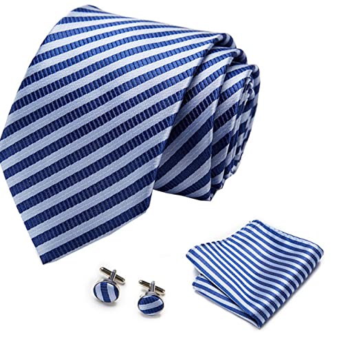 PAHALA Silk Necktie Pocket Square Cufflinks Set