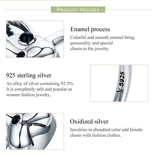 PAHALA 925 Sterling Silver Loyal Partners French Bulldog Vintage Wedding Engagement Band Ring