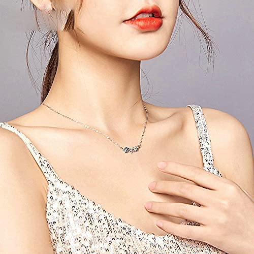 PAHALA 925 Sterling Silver Summer Shell and Starfish Chain Pendant Wedding Necklace