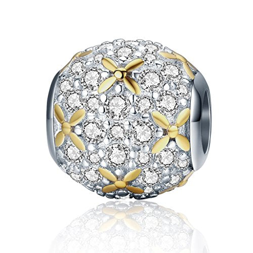 PAHALA 925 Strling Silver Firefly Lightning with Crystals Charm