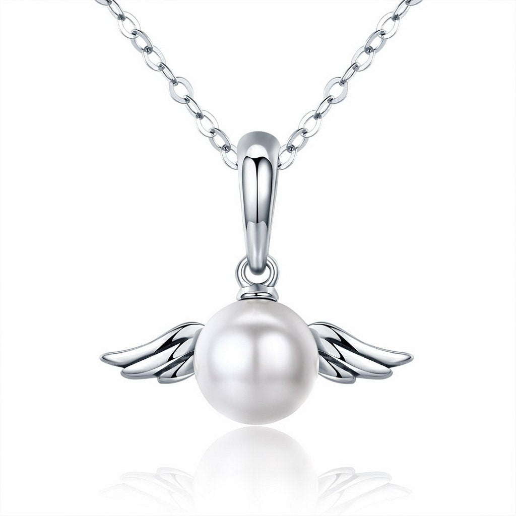 PAHALA 925 Sterling Silver Naughty Feather Wing Clear CZ Pendant Necklace