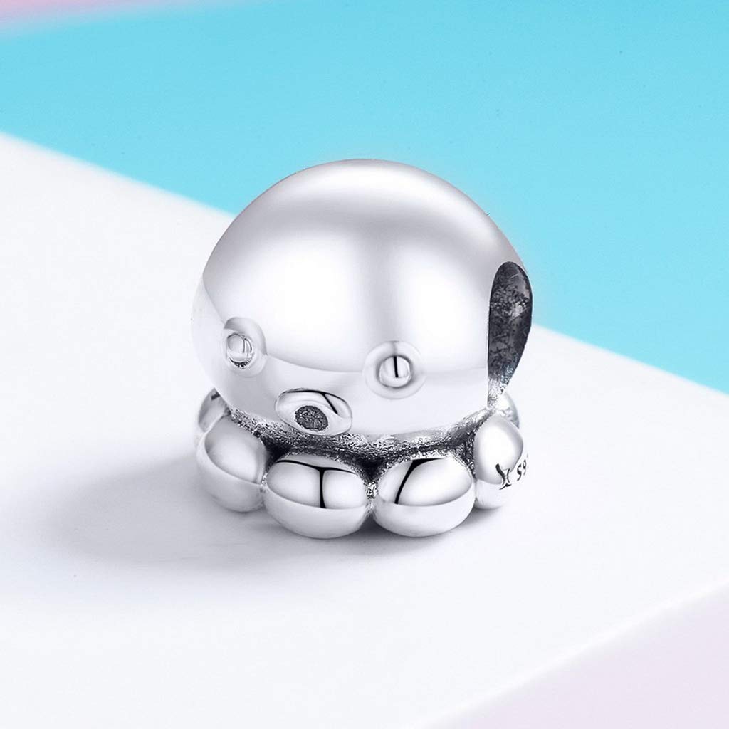 PAHALA 925 Strling Silver Cute Octopus Squid Charms