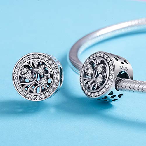 PAHALA 925 Strling Silver Tree of Life Crystal Charms