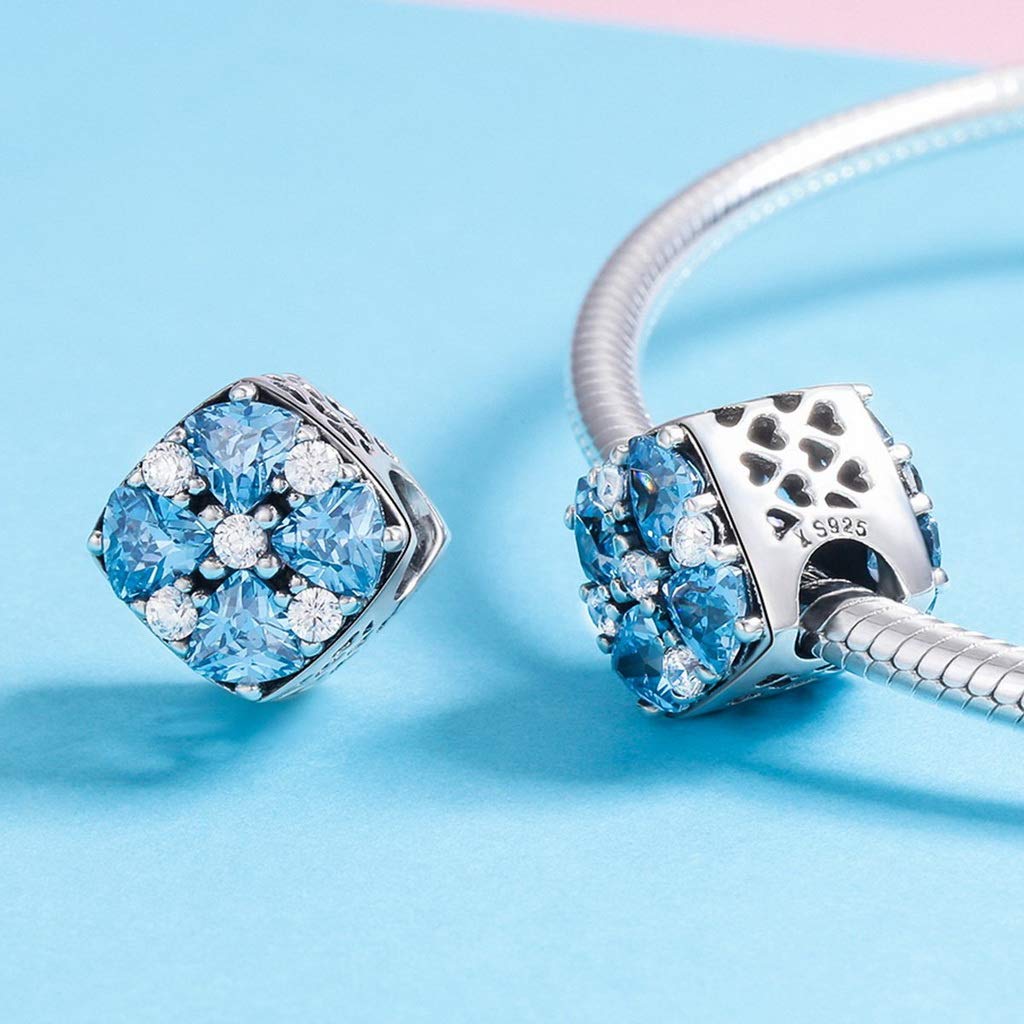 PAHALA 925 Strling Silver Summer Dazzling Blue Charms