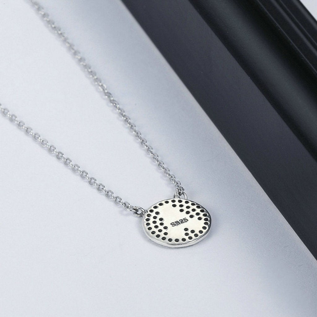 PAHALA 925 Sterling Silver Unique Letter A with Crystals Pendant Necklace