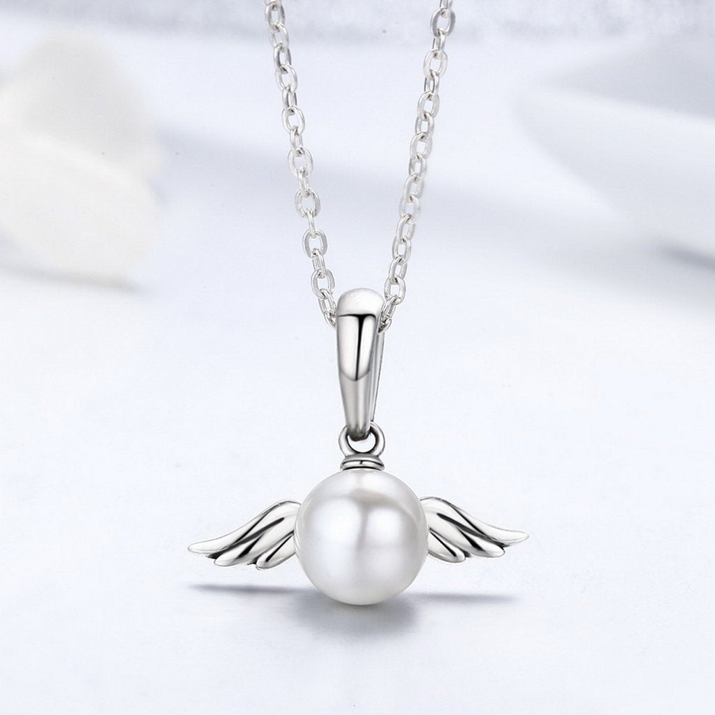 PAHALA 925 Sterling Silver Naughty Feather Wing Clear CZ Pendant Necklace