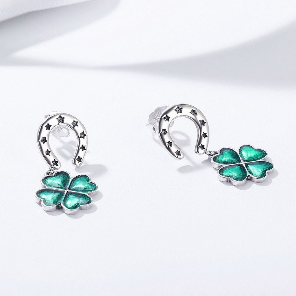 PAHALA 925 Sterling Silver Fantasy Flower Petal Enamel Blue With Crystals Stud Earrings
