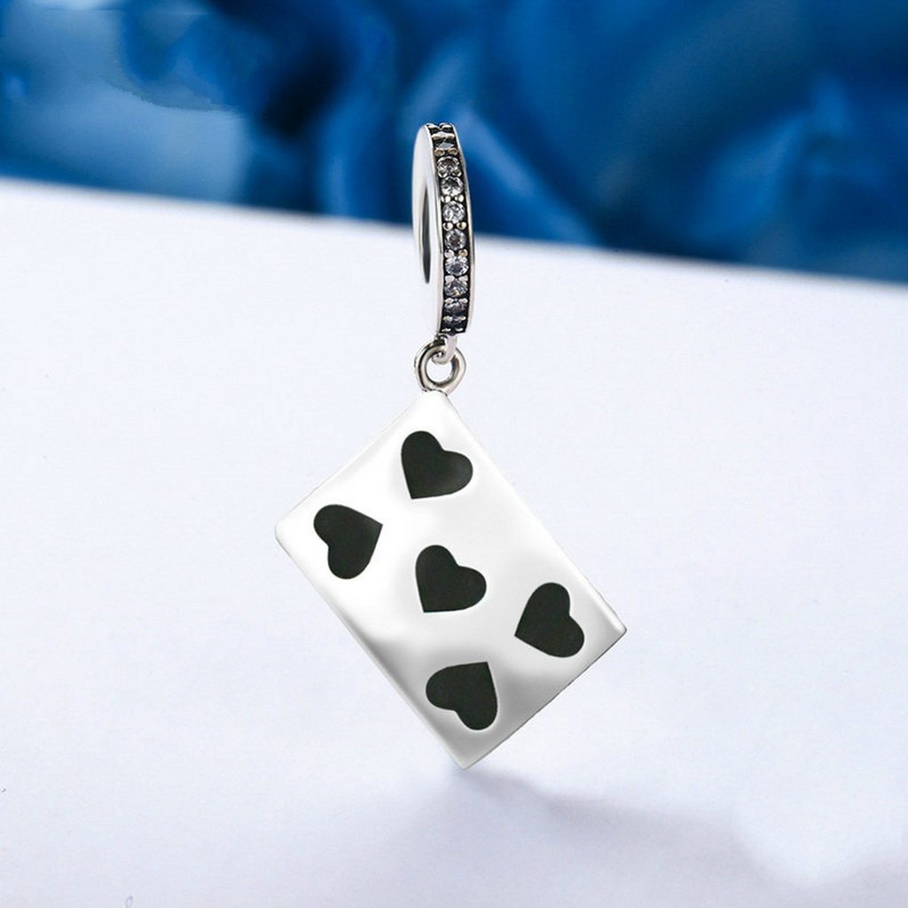 PAHALA 925 Sterling Silver Love Letter from Me to Your Heart Charms Fit Bracelets Necklace