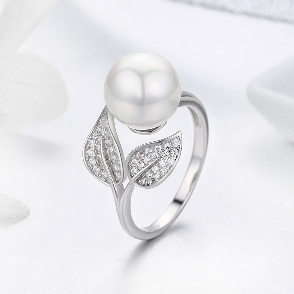 PAHALA 925 Strling Silver Dolphin Tail Love with Crystals Weeding Party Band Ring
