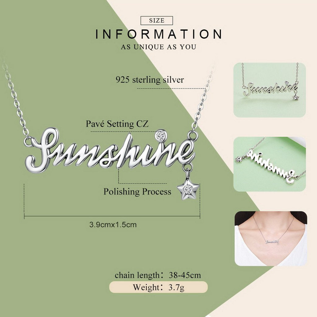 PAHALA 925 Sterling Silver Sunshine with Crystals Pendant Necklace