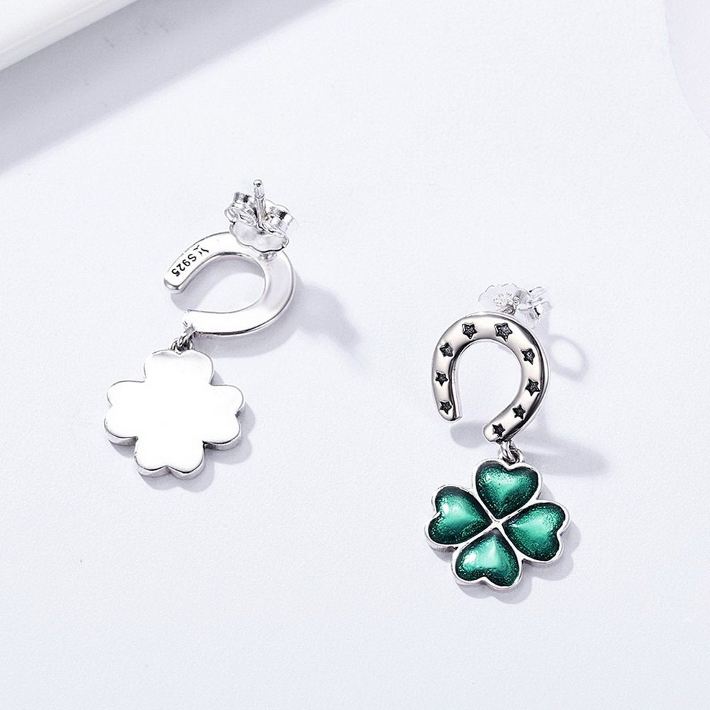 PAHALA 925 Sterling Silver Fantasy Flower Petal Enamel Blue With Crystals Stud Earrings