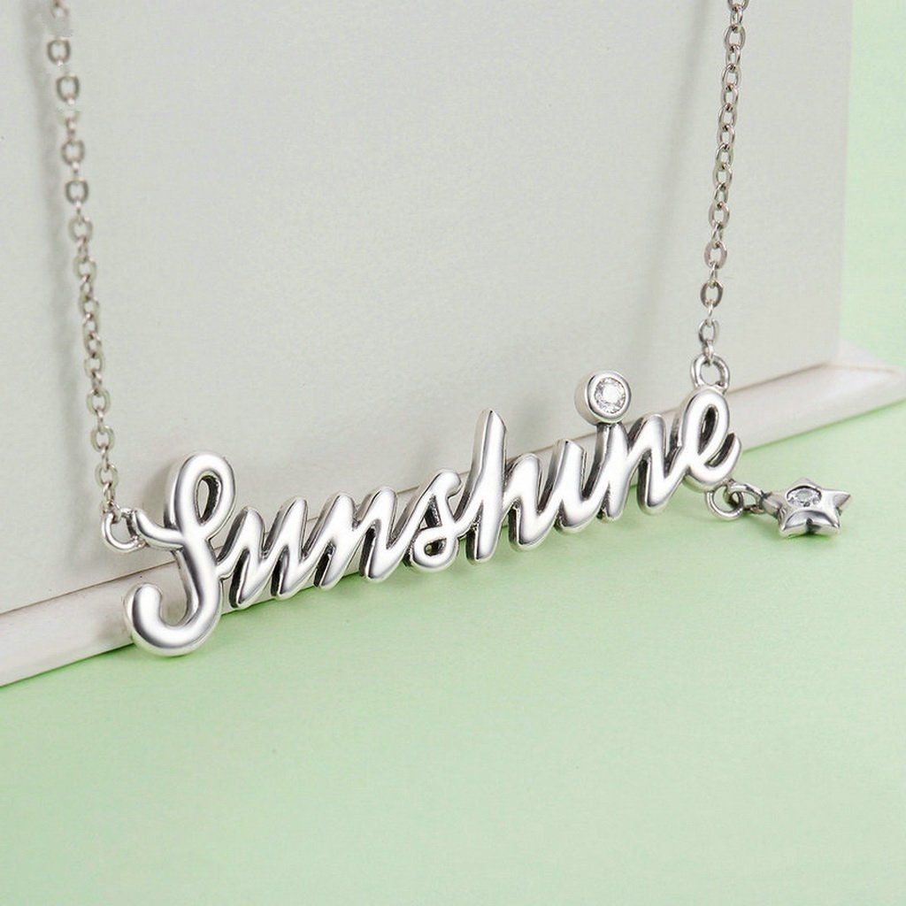PAHALA 925 Sterling Silver Sunshine with Crystals Pendant Necklace