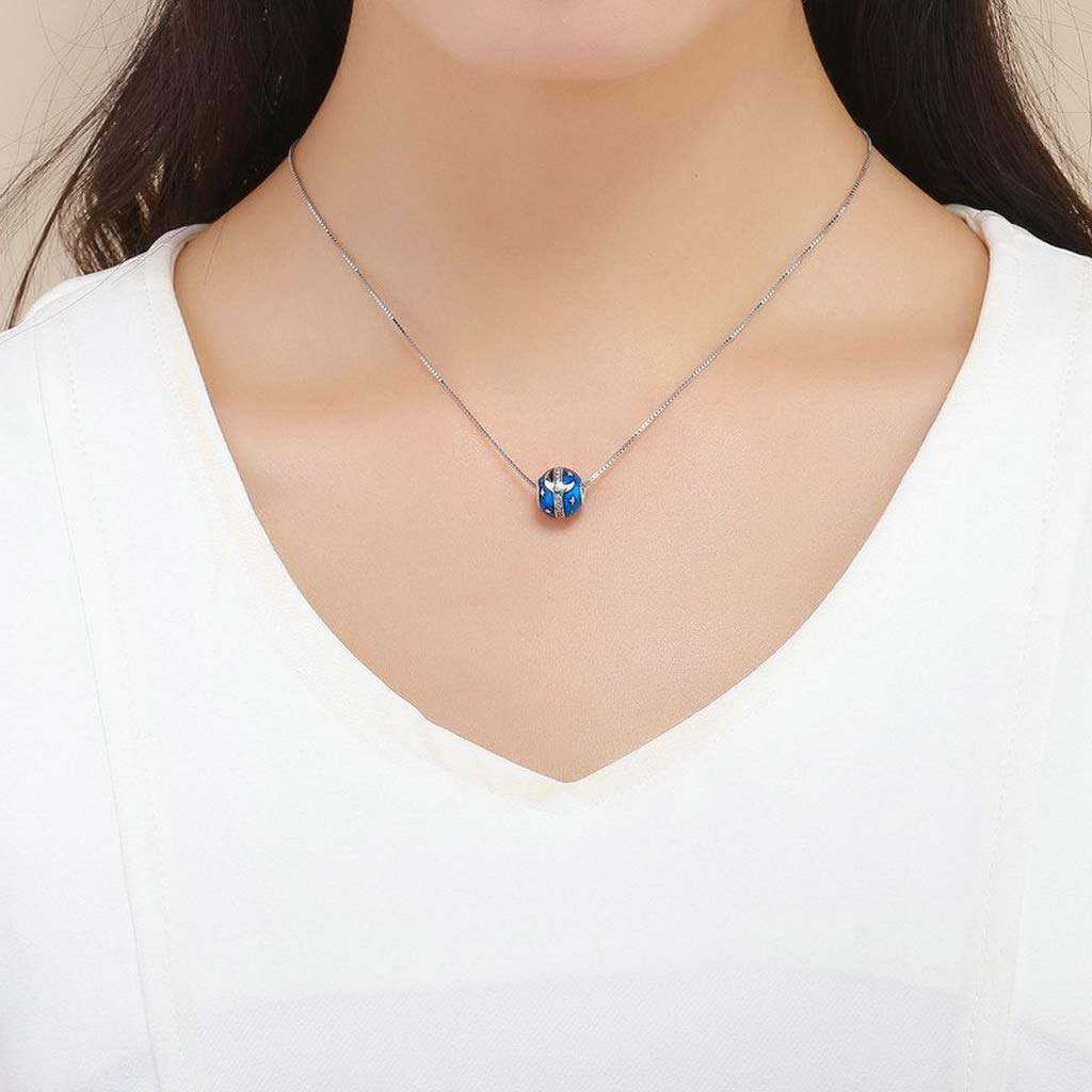 PAHALA 925 Strling Silver Blue Enamel Star and Moon Charms Charm
