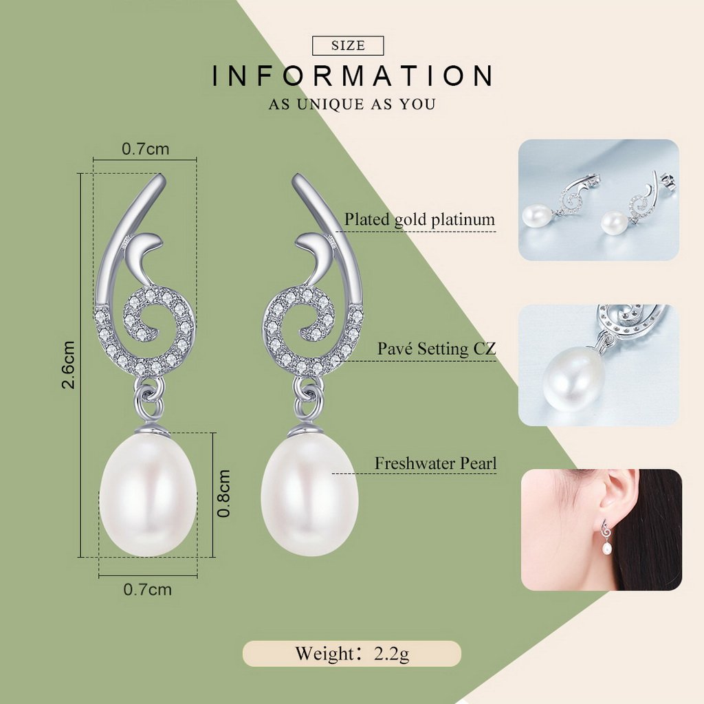 PAHALA 925 Sterling Silver Power With Crystals Party Wedding Drop Earrings