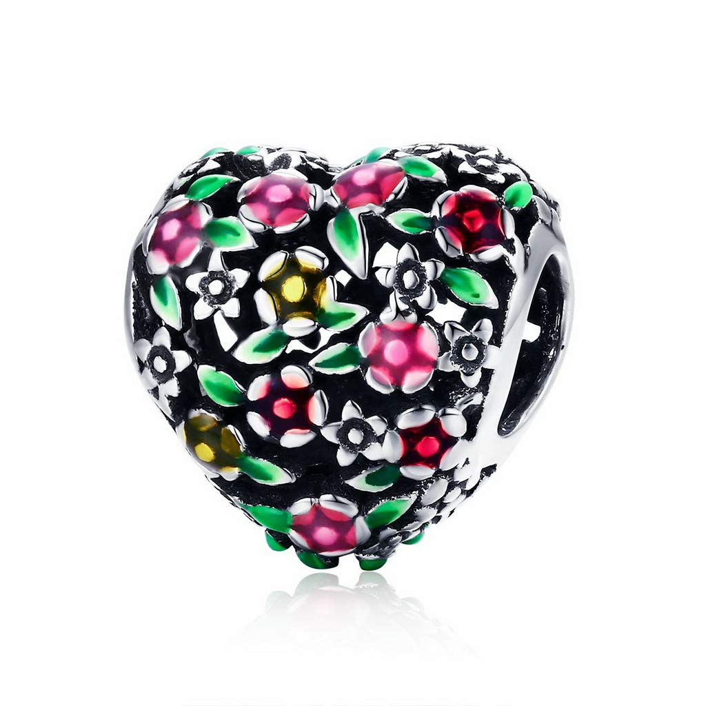 PAHALA 925 Strling Silver Valley of Flowers Enamel Charms