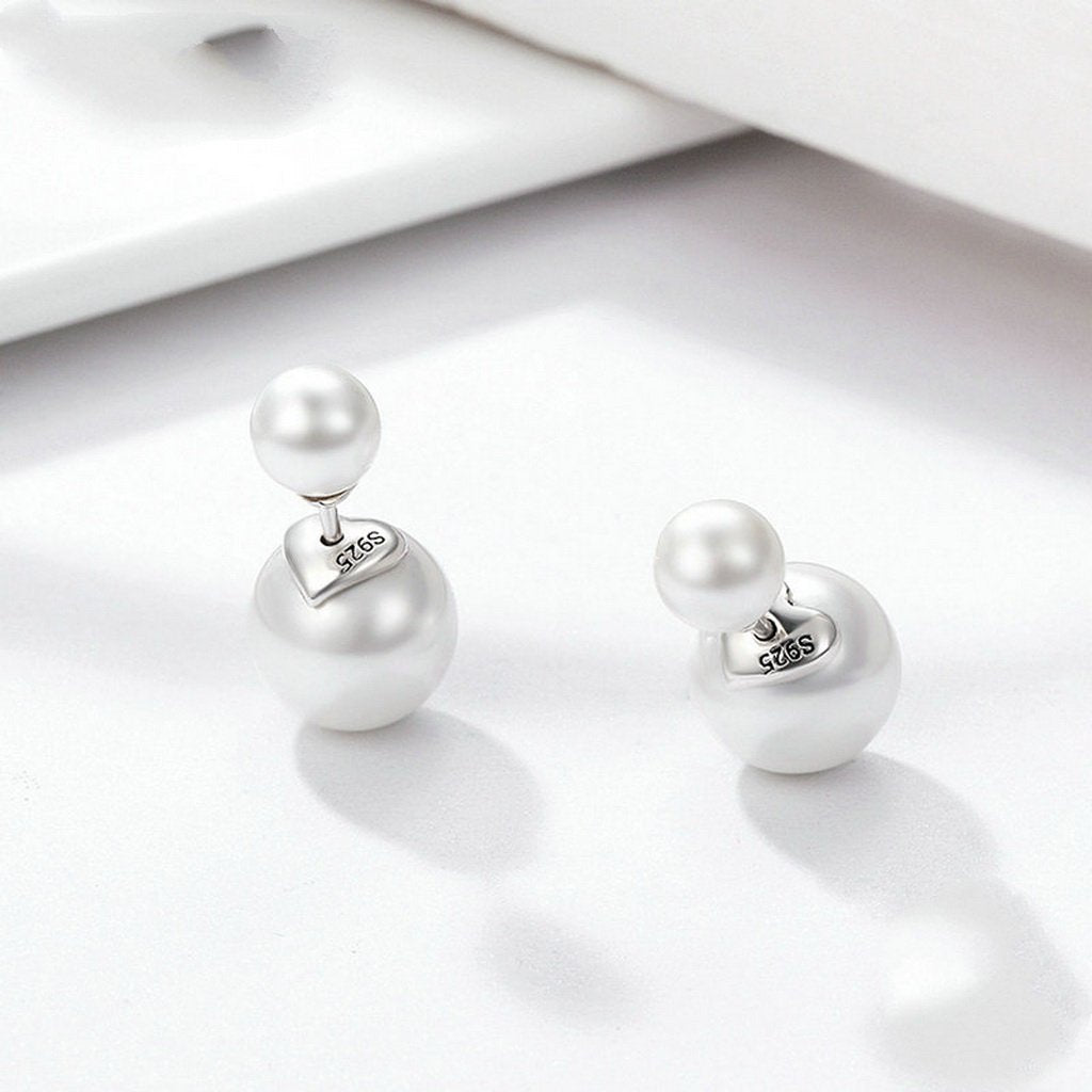 PAHALA 925 Sterling Pearl Party Wedding Stud Earrings