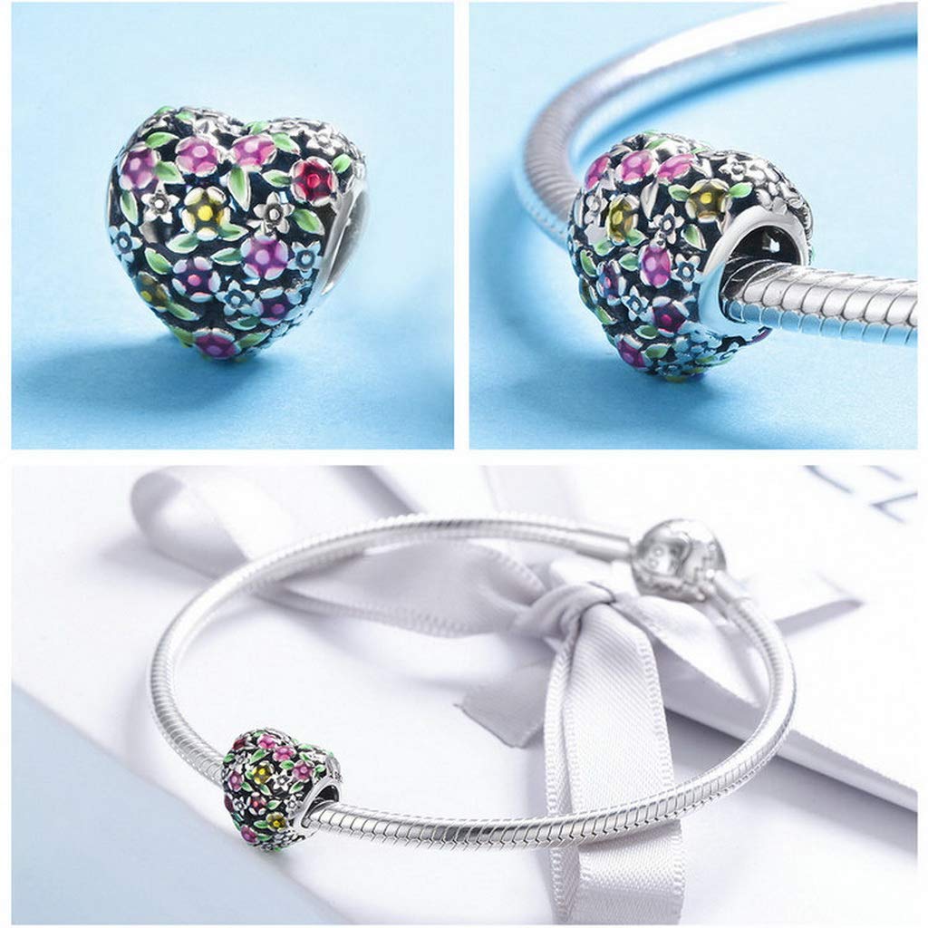 PAHALA 925 Strling Silver Valley of Flowers Enamel Charms