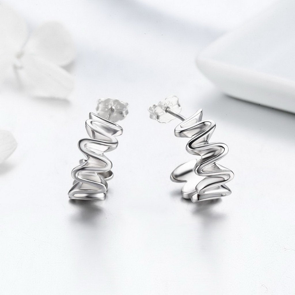 PAHALA 925 Sterling Silver Hyperbole Lace Long Tassel Earrings