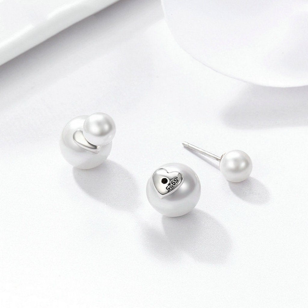 PAHALA 925 Sterling Pearl Party Wedding Stud Earrings