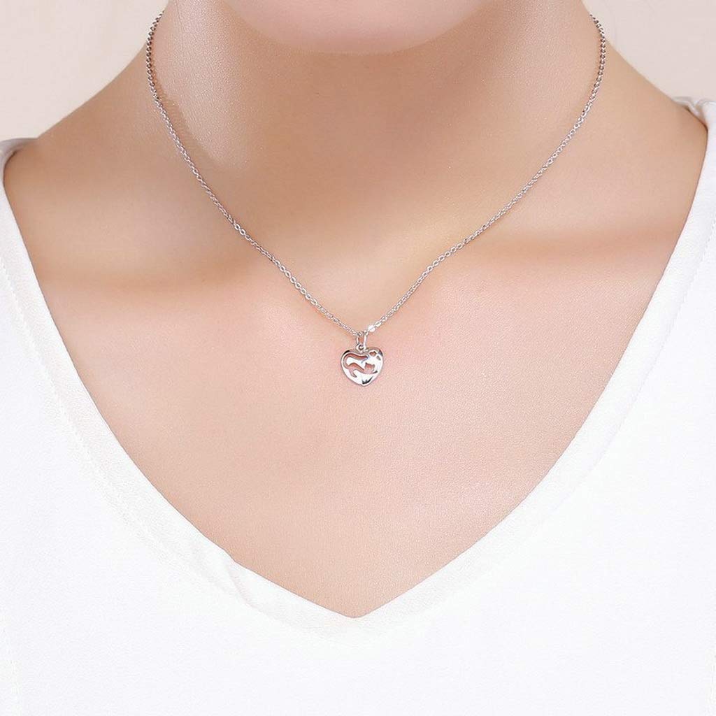 PAHALA 925 Sterling Silver I Love My Cat in Heart Pendant Necklace