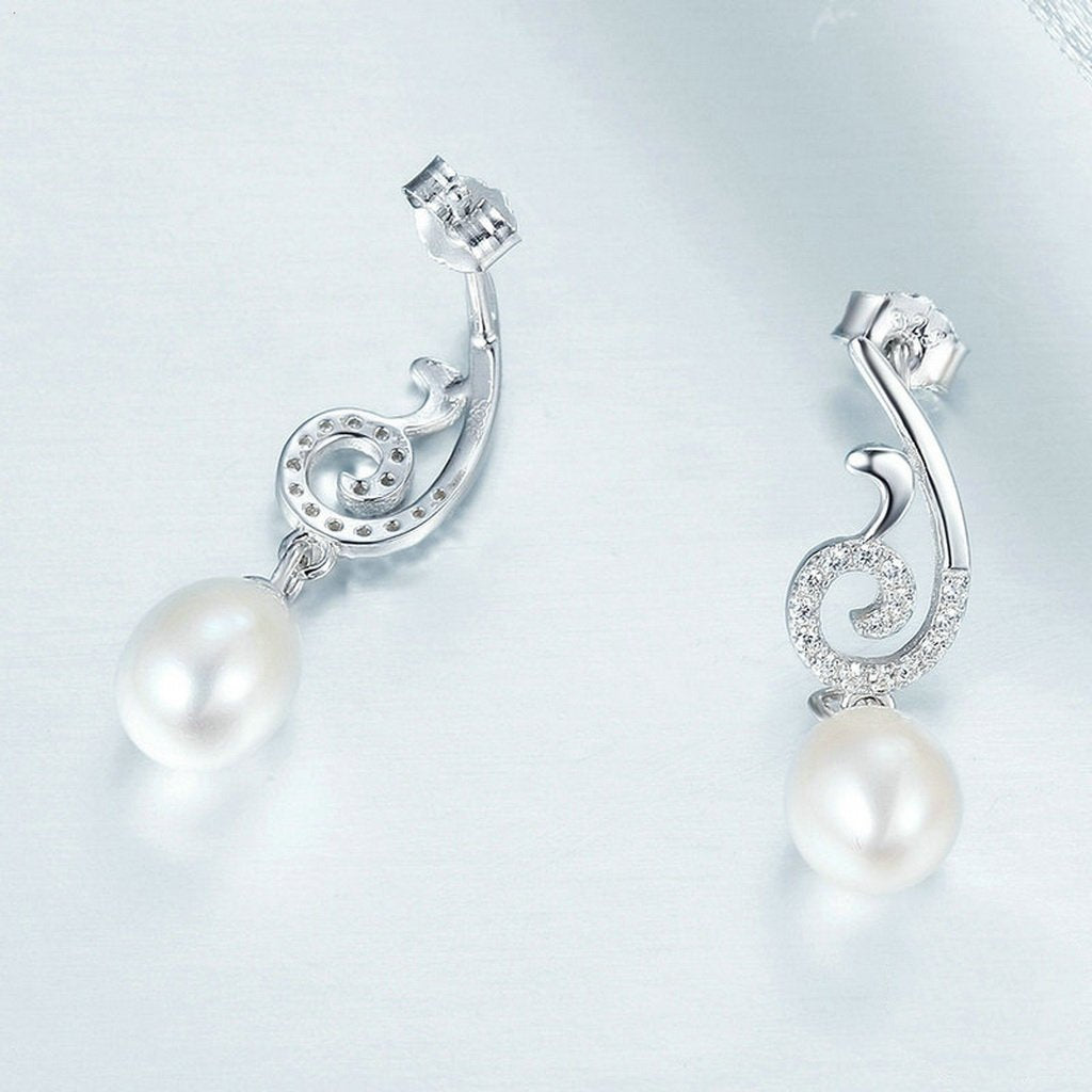 PAHALA 925 Sterling Silver Power With Crystals Party Wedding Drop Earrings