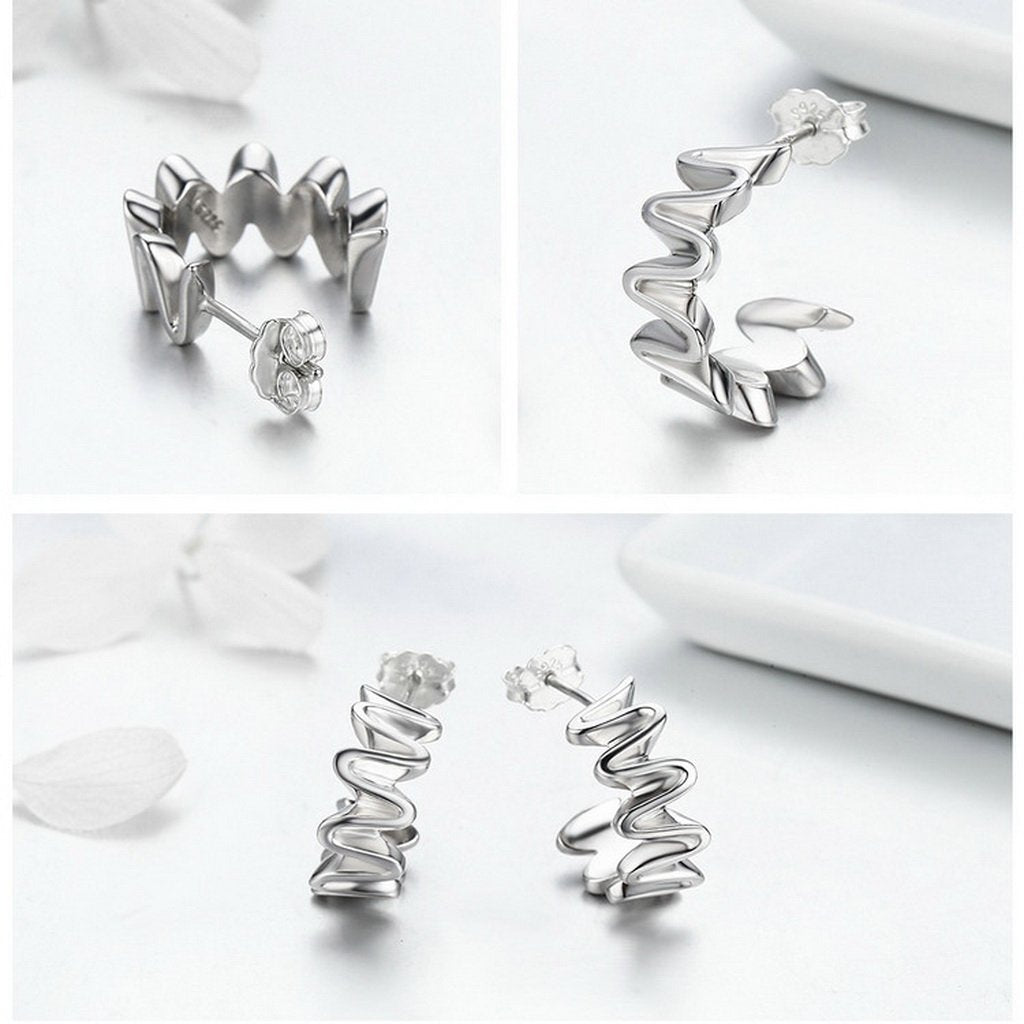PAHALA 925 Sterling Silver Hyperbole Lace Long Tassel Earrings