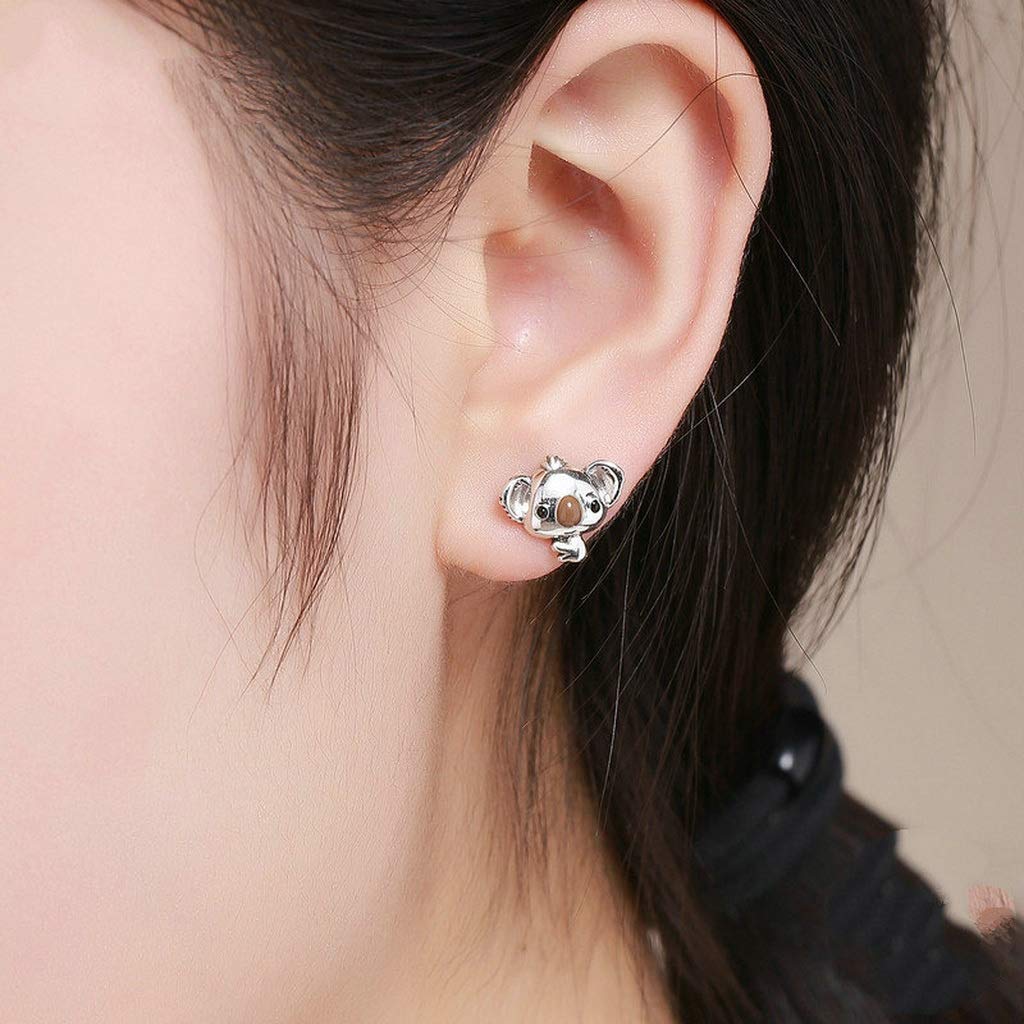 PAHALA 925 Sterling Silver Cute Koala Bear Stud Earrings