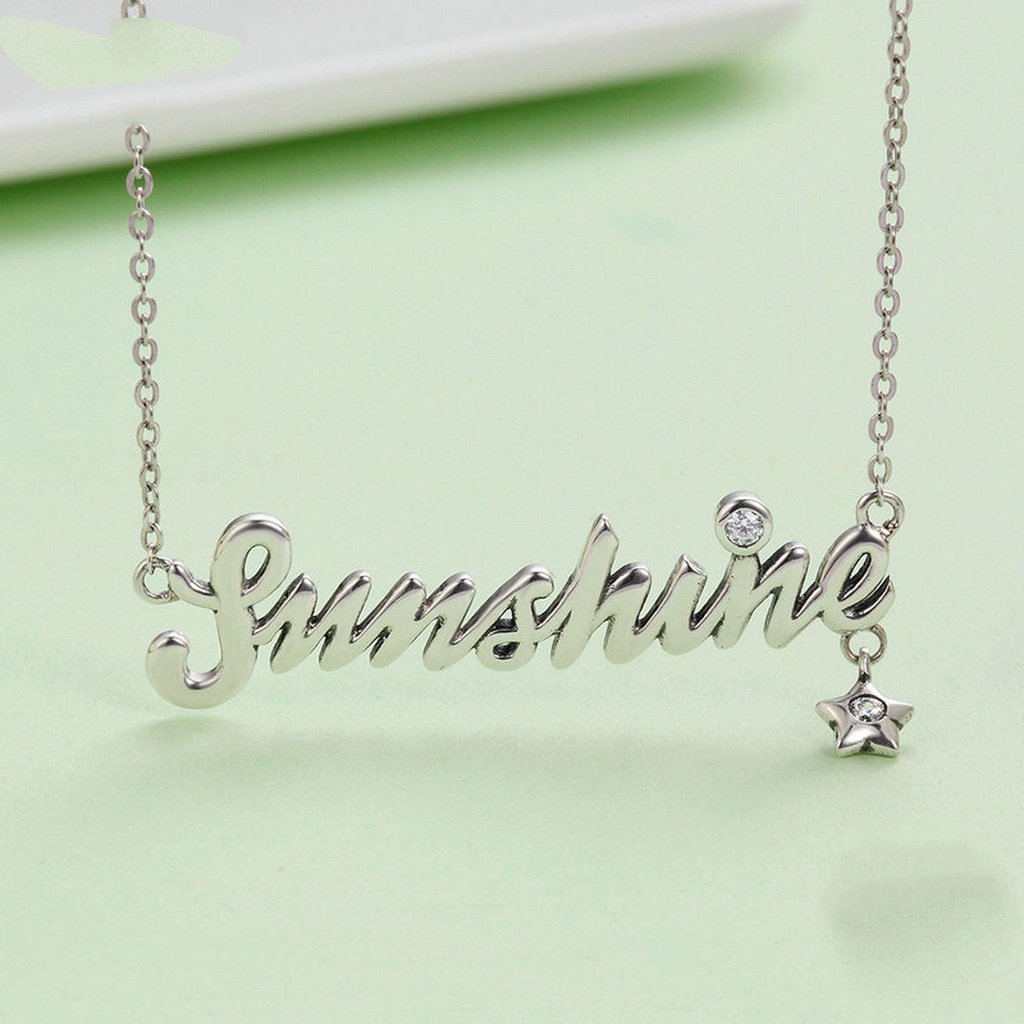 PAHALA 925 Sterling Silver Sunshine with Crystals Pendant Necklace