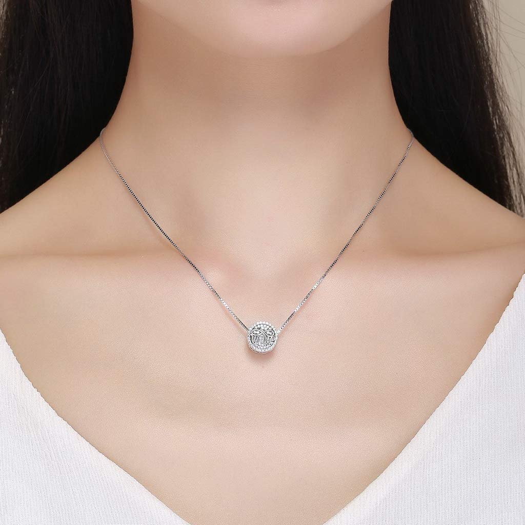 PAHALA 925 Strling Silver Infinity Love Mom Crystal Charms