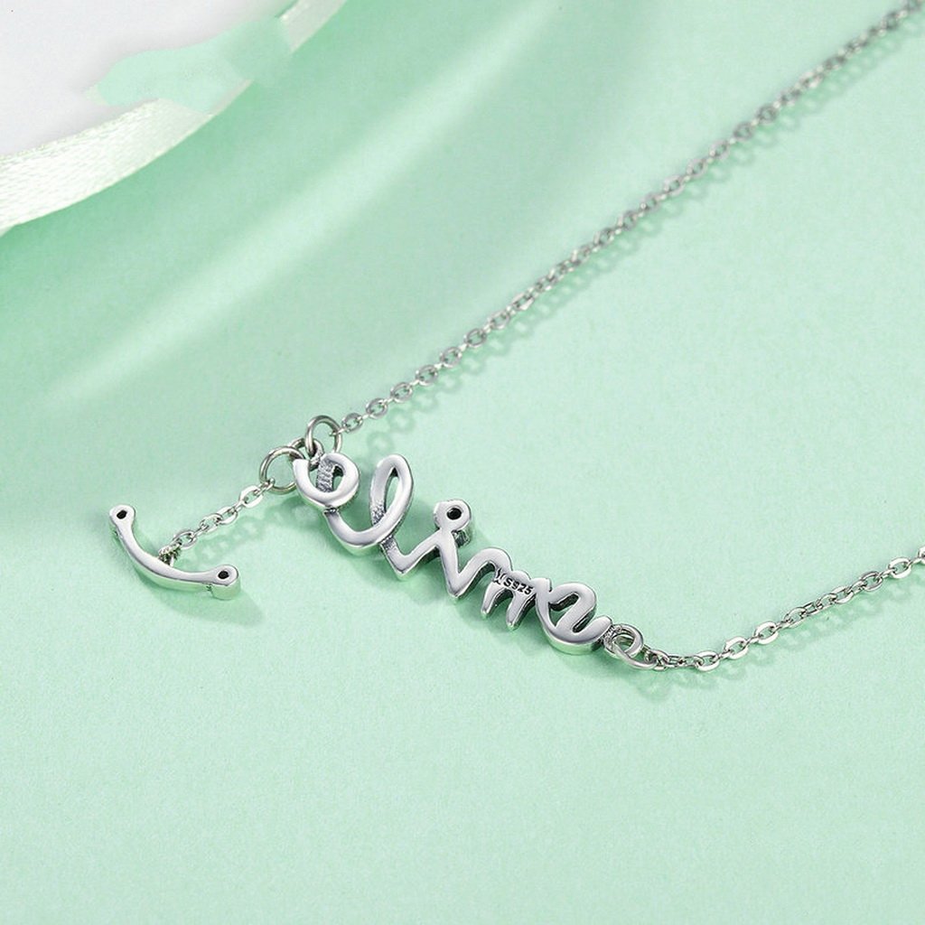 PAHALA 925 Sterling Silver Smile with Pink Crystals Pendant Necklace