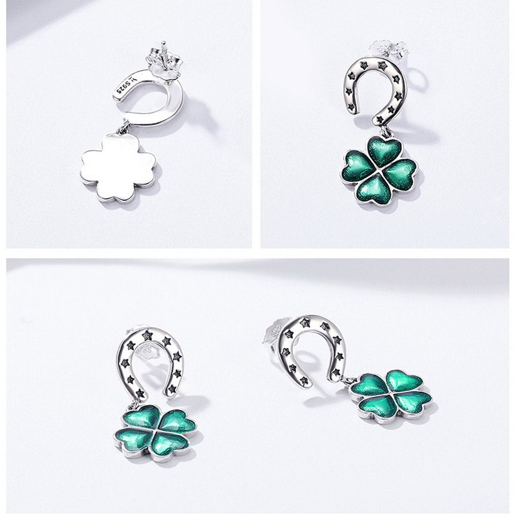 PAHALA 925 Sterling Silver Fantasy Flower Petal Enamel Blue With Crystals Stud Earrings