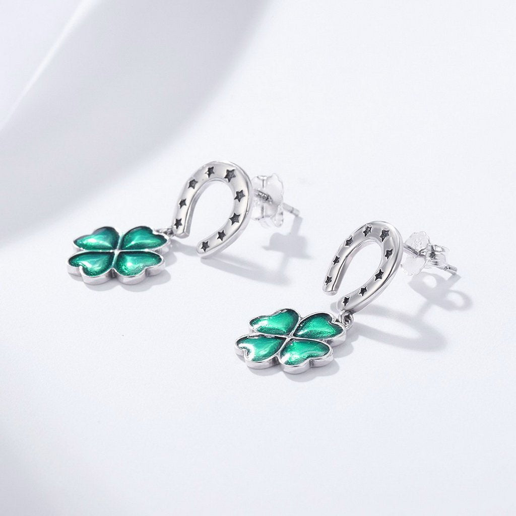 PAHALA 925 Sterling Silver Fantasy Flower Petal Enamel Blue With Crystals Stud Earrings