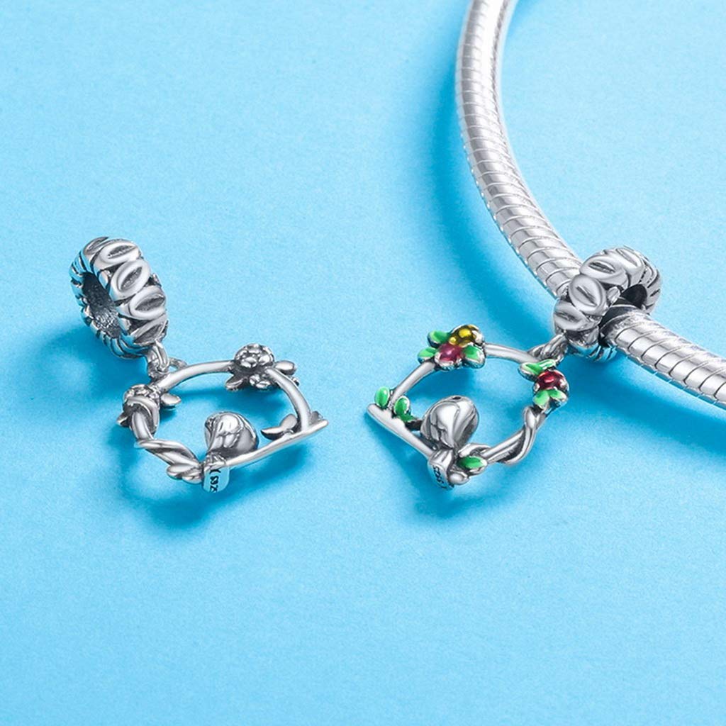 PAHALA 925 Strling Silver Enamel Herald of Spring Bird Charms