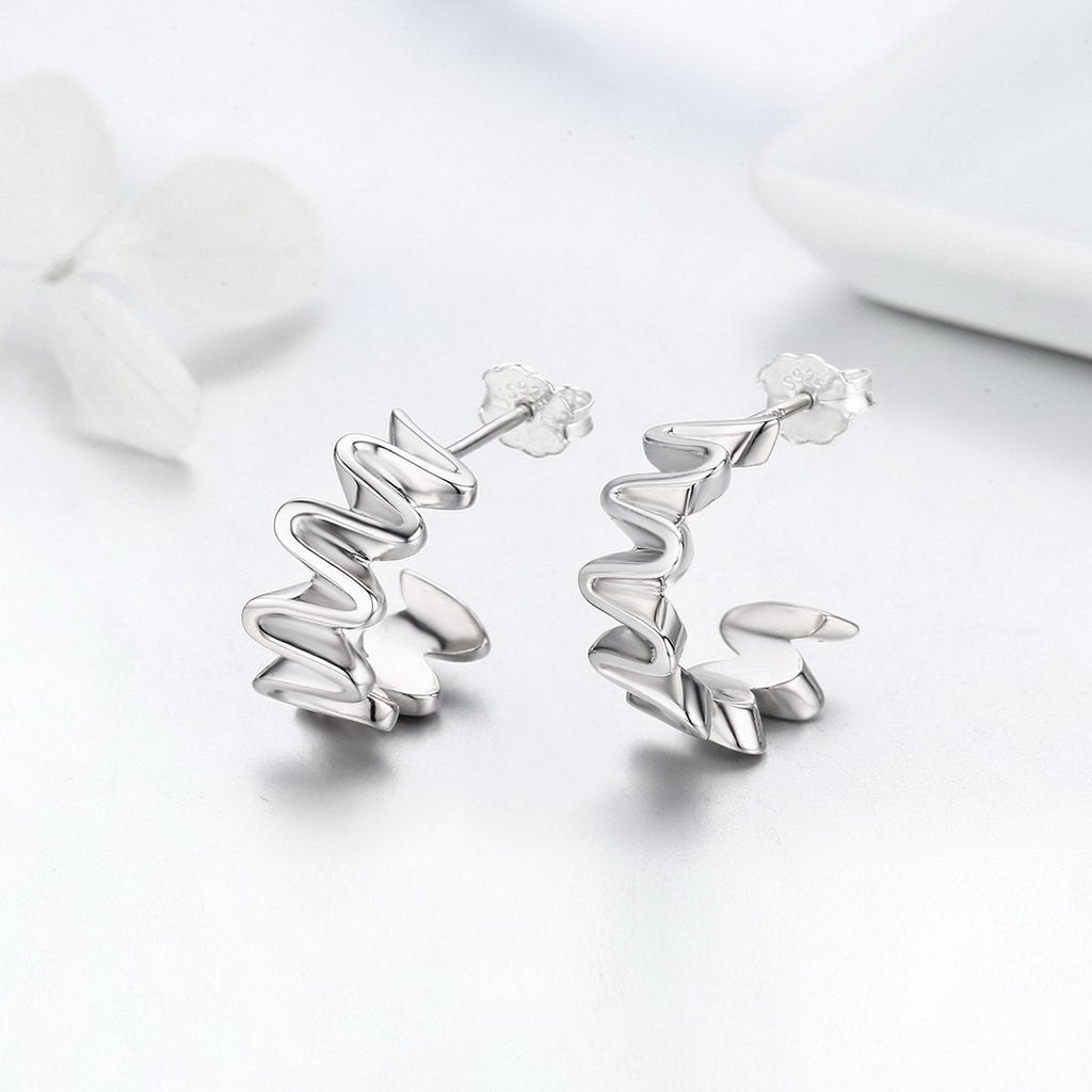 PAHALA 925 Sterling Silver Hyperbole Lace Long Tassel Earrings