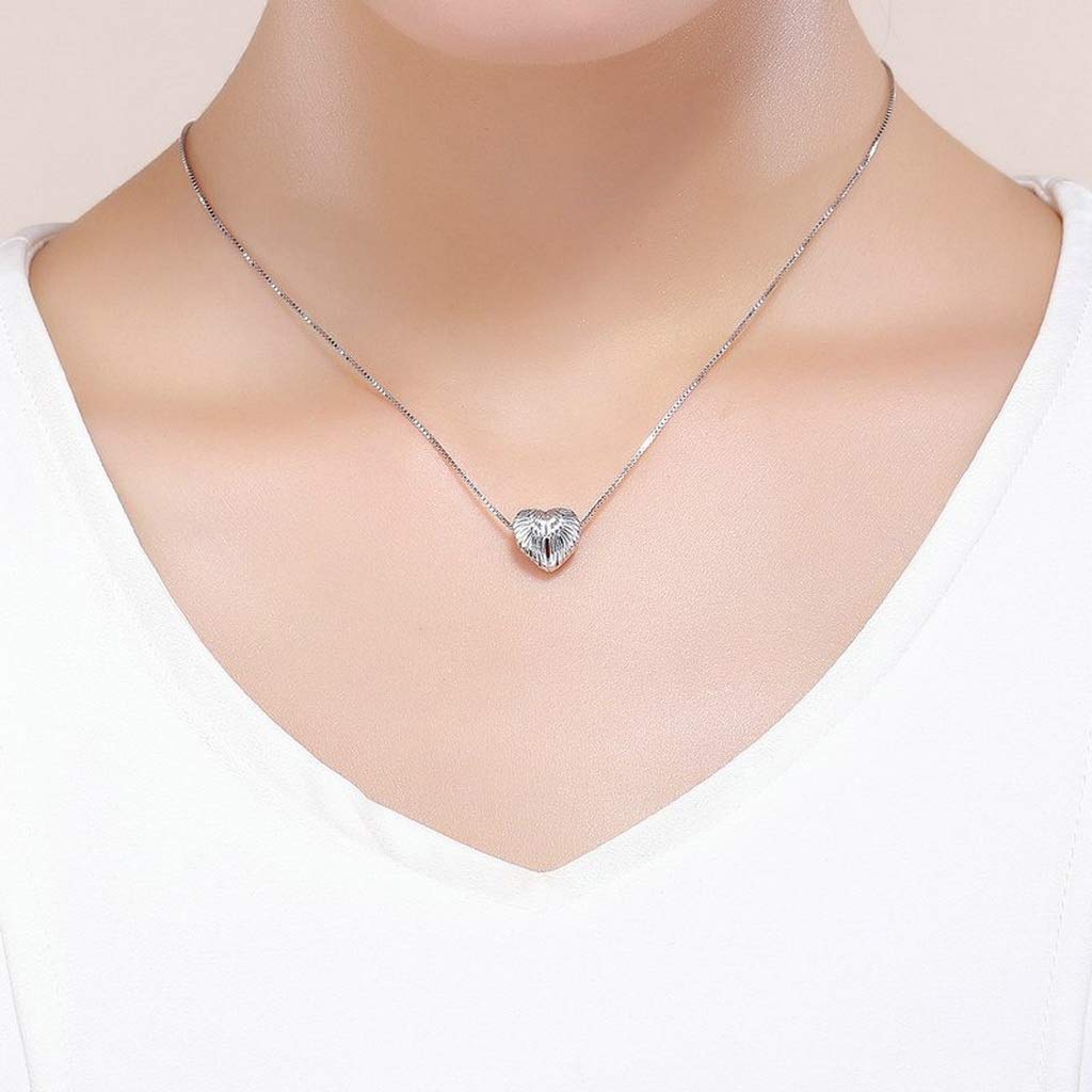 PAHALA 925 Strling Silver Wings in Heart Charm Bead