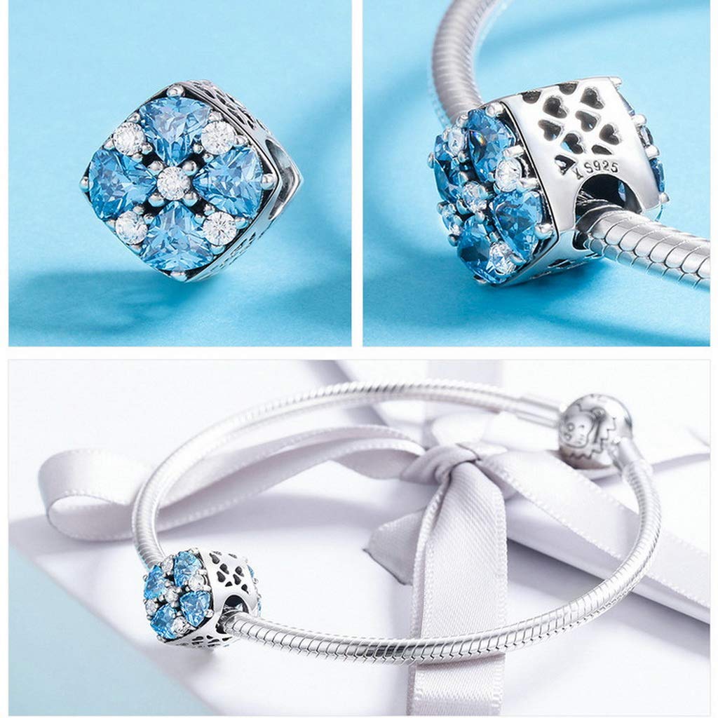 PAHALA 925 Strling Silver Summer Dazzling Blue Charms