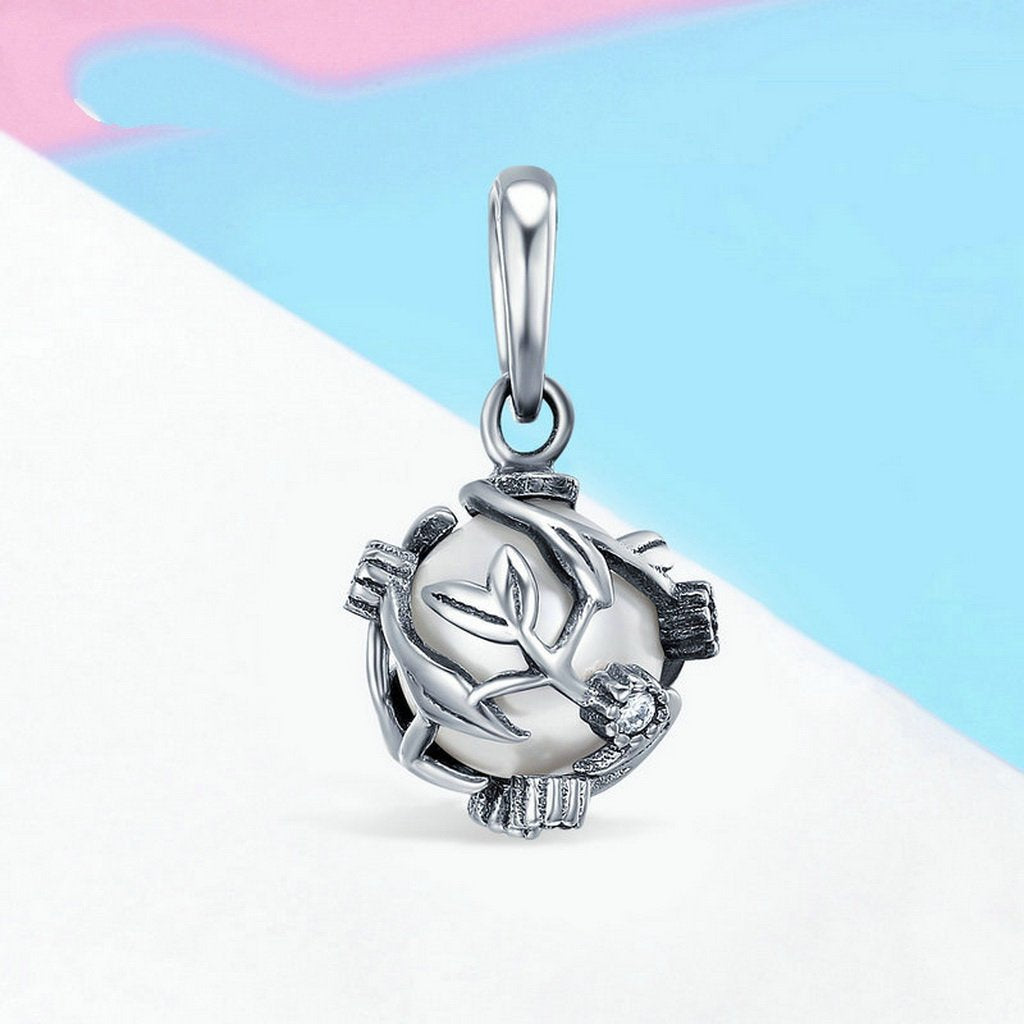 PAHALA 925 Sterling Silver Romantic Vines Leaves Love Charm Bead