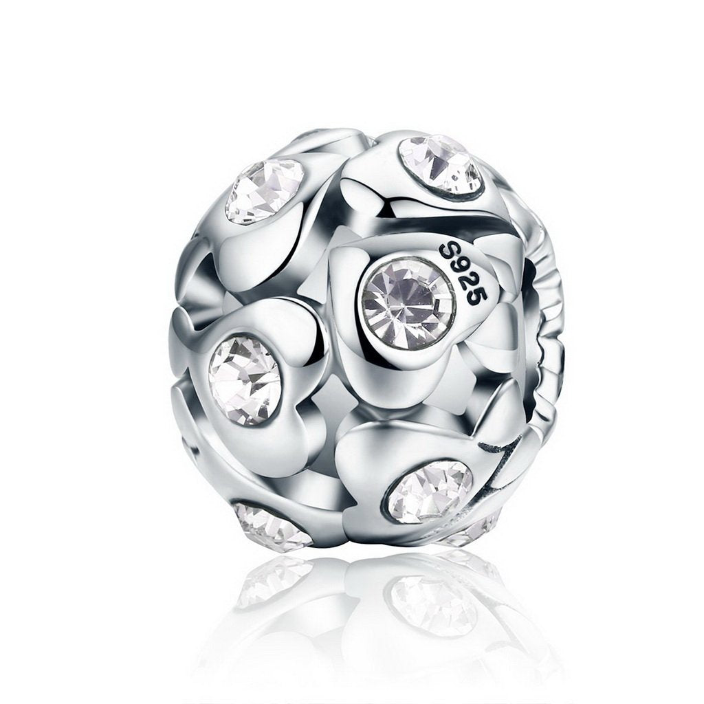 PAHALA 925 Sterling Silver Heart Luminous Charm Bead